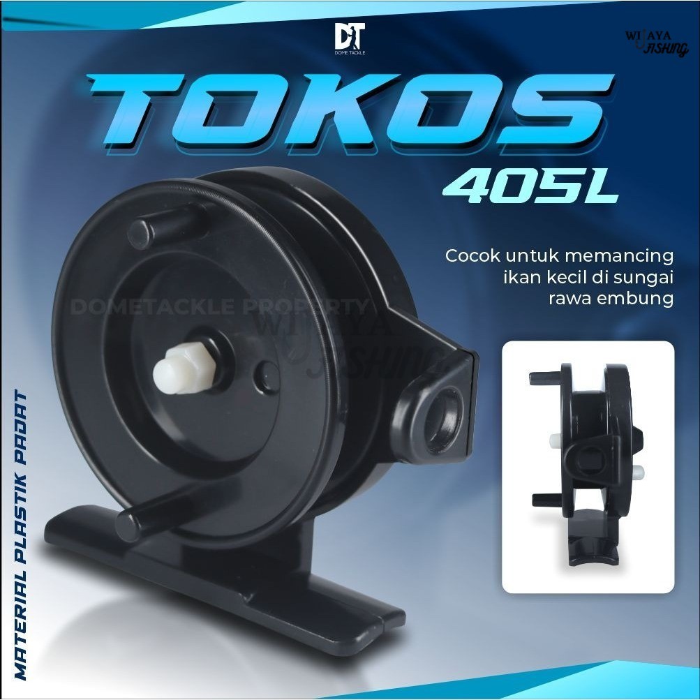 WF Reel Tokos 405 Hitam Pancing Tegek Copper Mandrel 48 gr Reel Pancing Mini Reel Tegek Wijaya