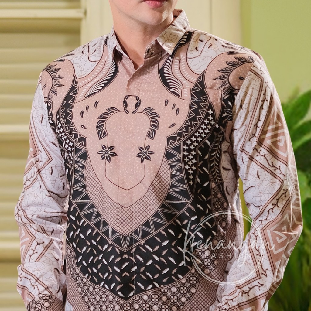 Batik Kenangan Fashion Motif Mahavira Pria Premium Slimfit Lengan Panjang Motif Elegan Kemeja Batik 