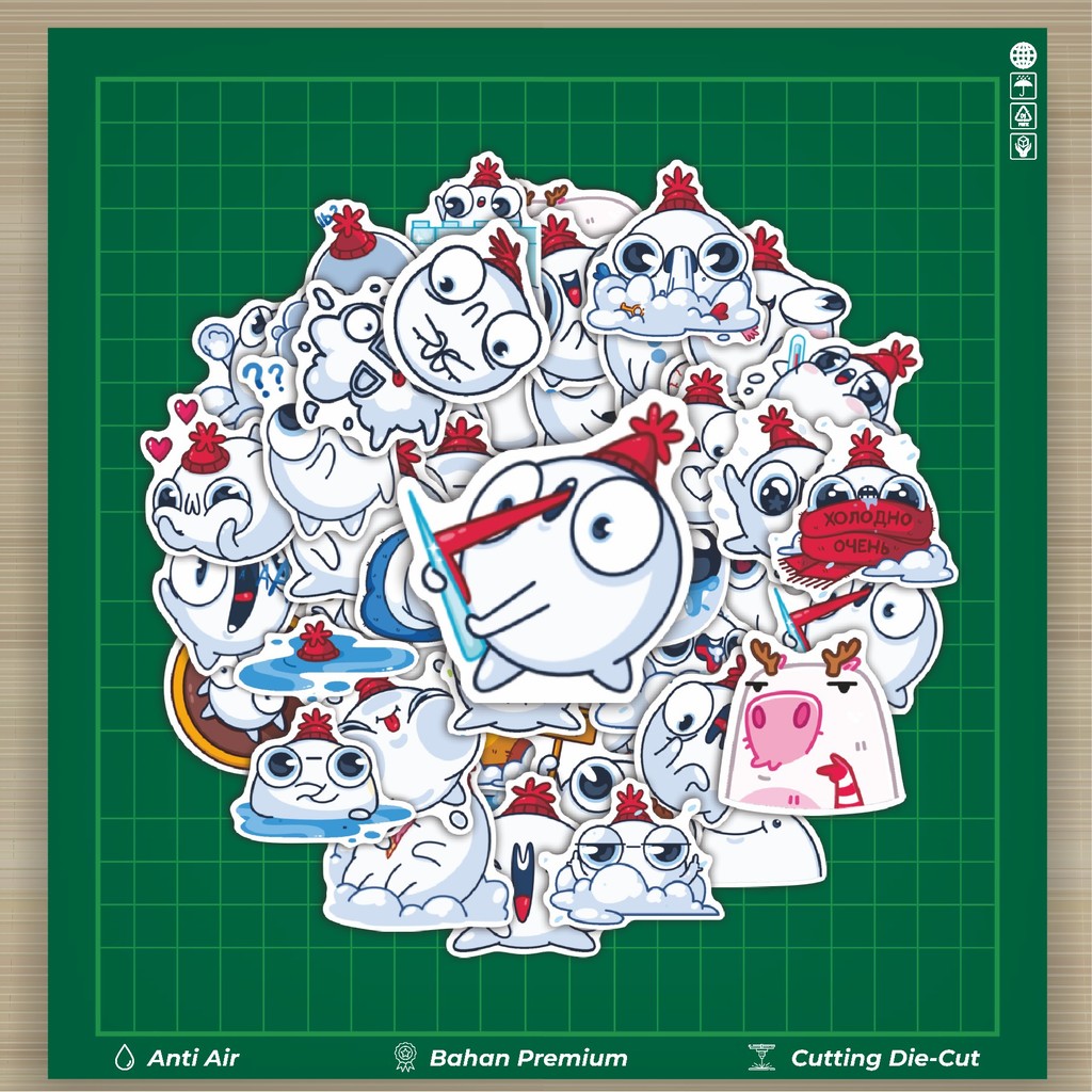HOT 50 PCS STIKER Stiker Snowball Stiker Fashion Cars Decal Dingin Kartu Album Custom Vinyl Anti Air
