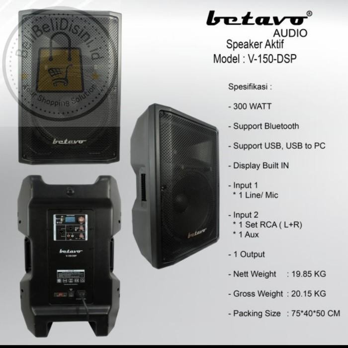 Speaker aktif 15 inch Betavo v 150 DSP ORIGINAL HARGA 1 PASANG / 2UNIT