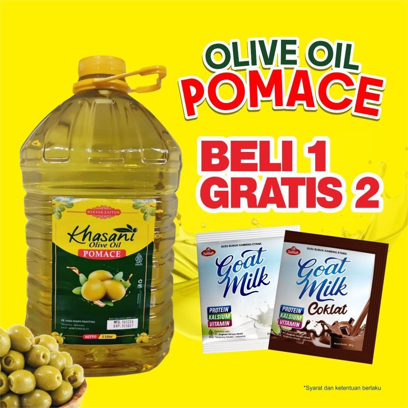 mbakaiya SALE Minyak Zaitun / Minyak Zaitun Extra Virgin 5 Liter / Minyak Zaitun Pomace 5 Liter