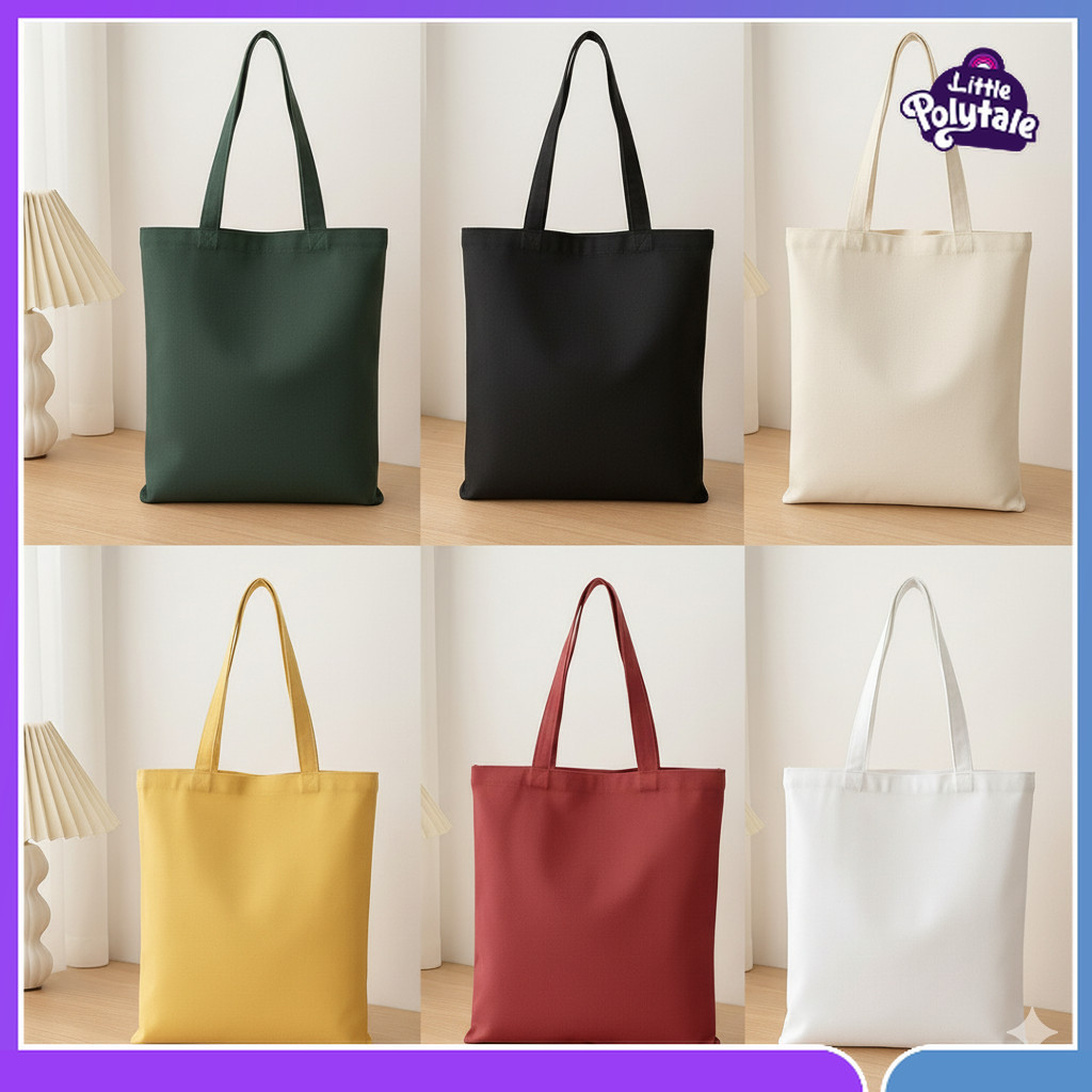 Tas Kanvas Polos / Totebag Kanvas Polos / Tas Belanja Kanvas / Kain Goodie Bag Kanvas I AO01-AO05