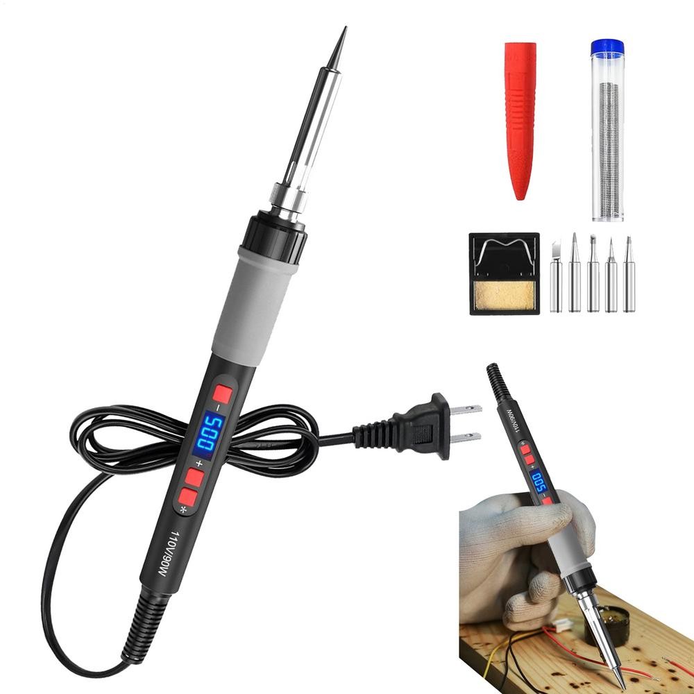 Electronic Soldering Kit 90W Soldering Welding Iron Kit Adjustable Temperature LCD Digital Portable 