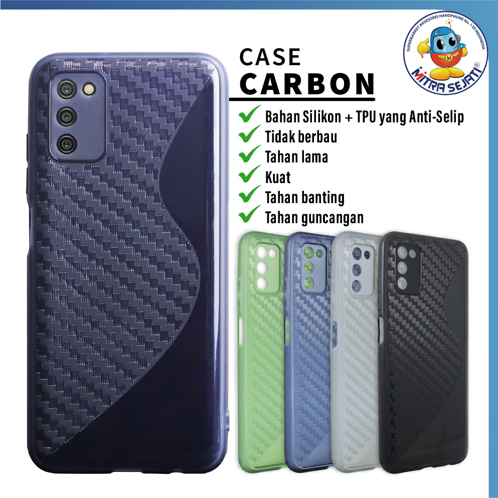 Case Vivo Y12s Vivo Y21s Oppo A15 Oppo A54 Oppo A16 Realme C20 Realme C21y Casing TPU S Carbon