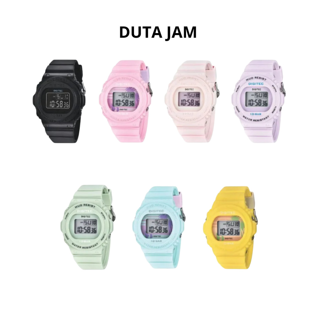 JAM TANGAN WANITA DIGITEC DG7110 DG 7110 DIGITAL RESIN/ RUBBER/ KARET STRAP