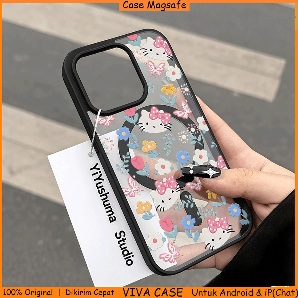Casing Magsafe iPhone Transparan Clear Case Frame Hitam Abu Slim Softcase untuk iPhone X XS XR XS Ma