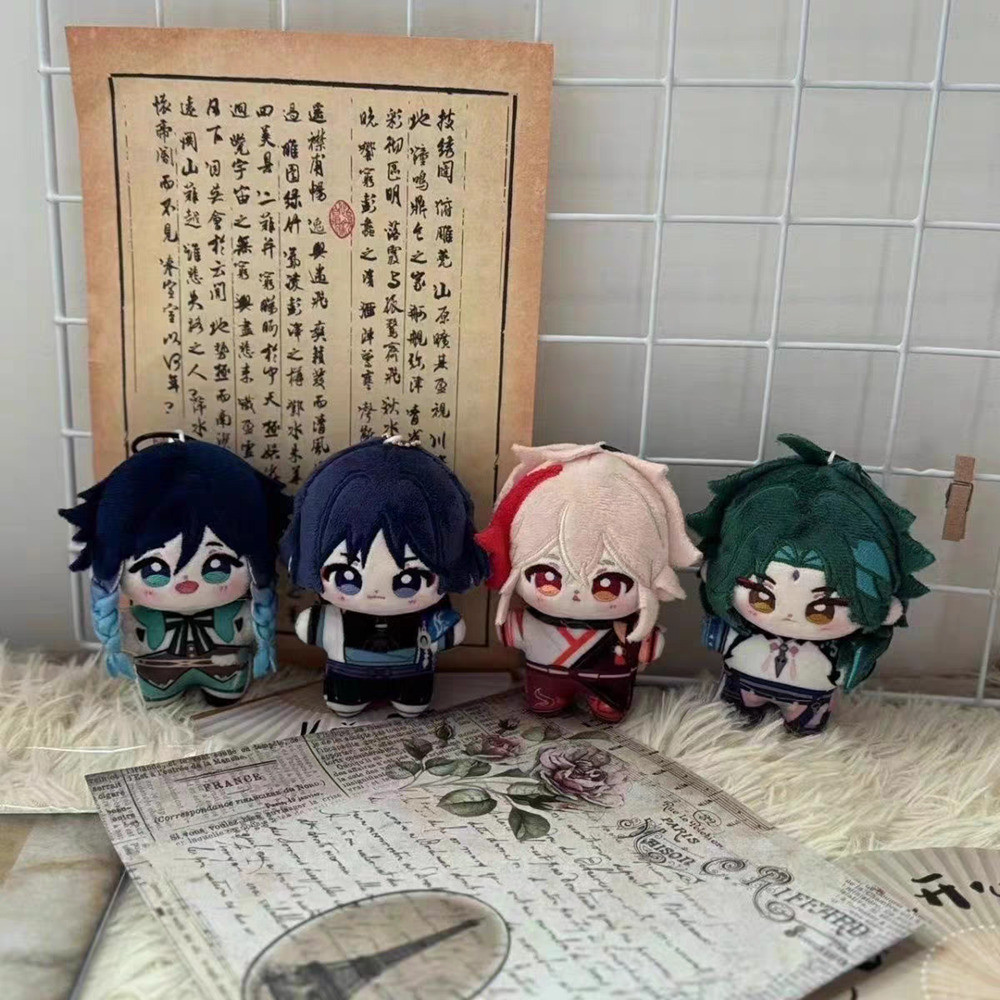 Genshin Impact Plush Scaramoue Xiao Kazuha Venti Furina luc Bag Pent Keyain Anime Figure Plush Toys 