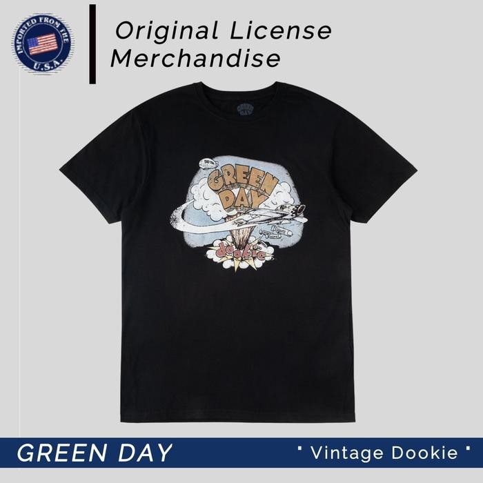 (COD) Green day vintage dookie t shirt kaos band Original Offical - S