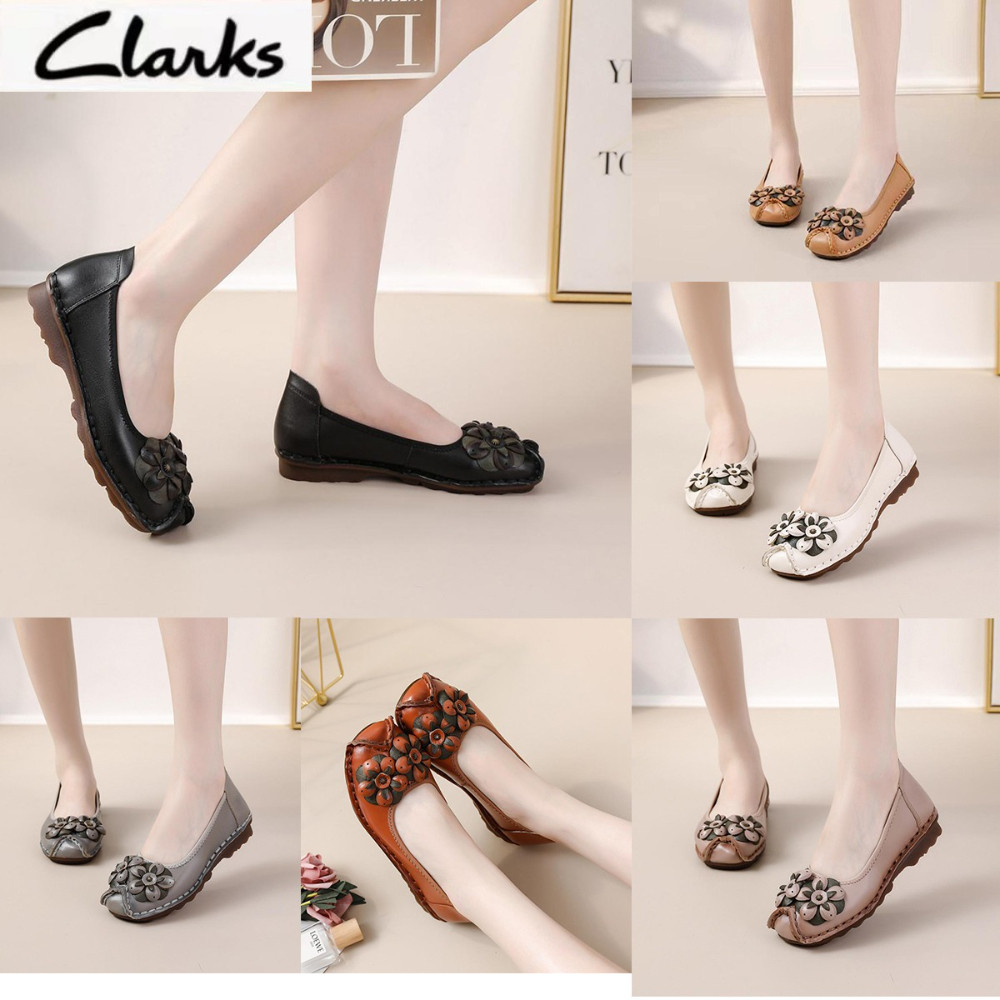 Clarks new pita Sepatu  woman / clarks flat wanita kulit asli Sepatu Wanita melati