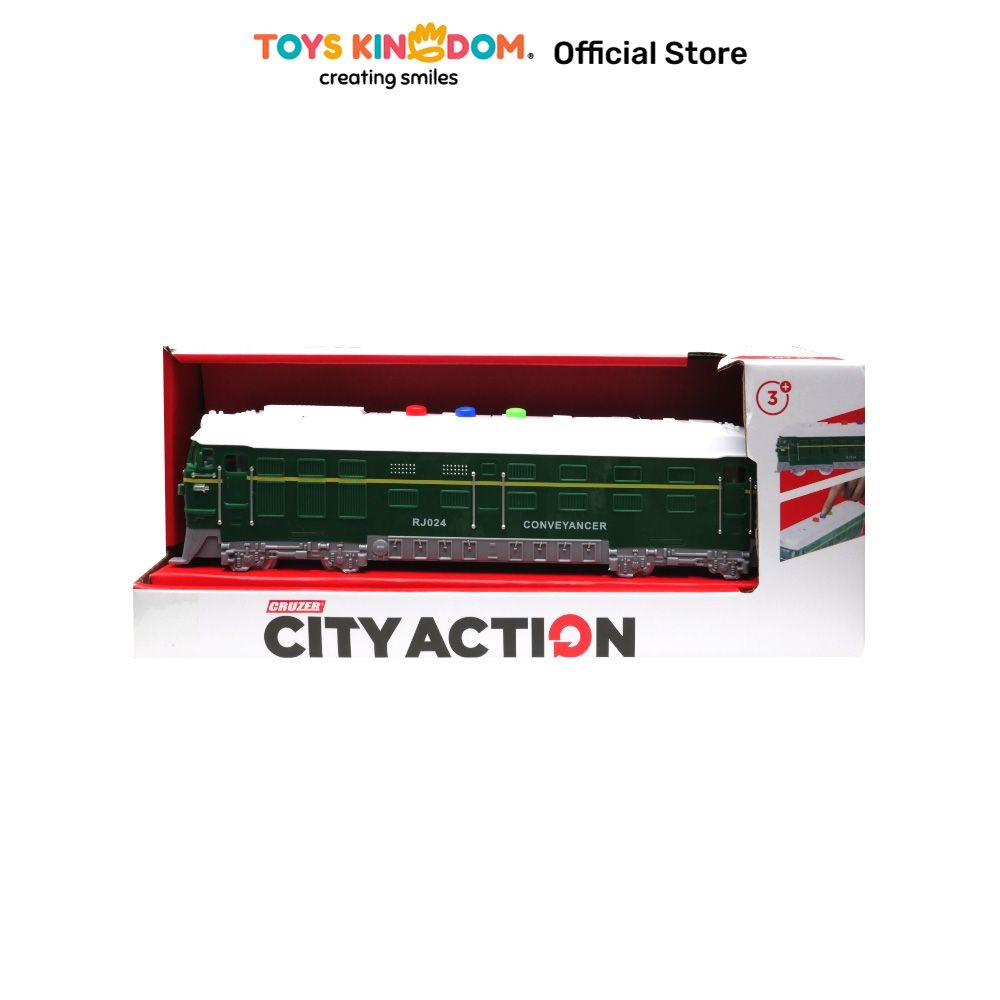 Toys Kingdom Cruzer City Action Friction Train 1:32 Kereta Api Friction Kendaraan Mainan Anak