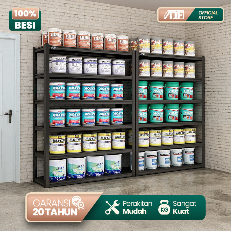 Rak Susun Serbaguna Rak Susun Besi Rak Besi Siku Rak Besi Susun 5 Tingkat Rak Gudang Serbaguna