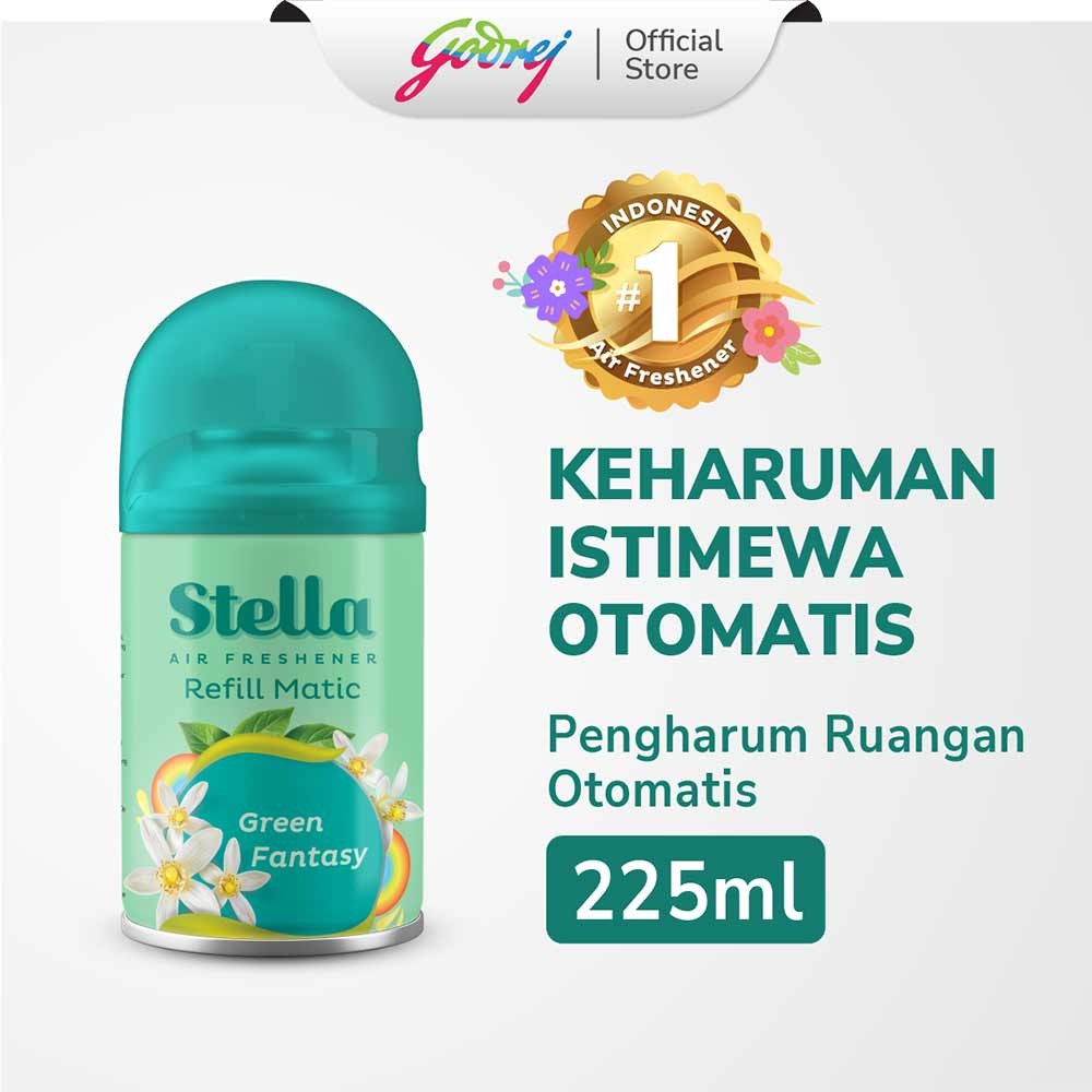 STELLA AIR FRESHENER MATIC REFFIL GREEN FANTASY 225/160mL