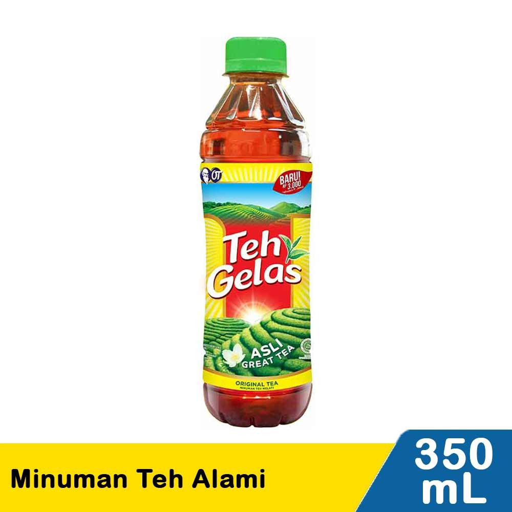 TEH GELAS MINUMAN TEH ALAMI  350mL