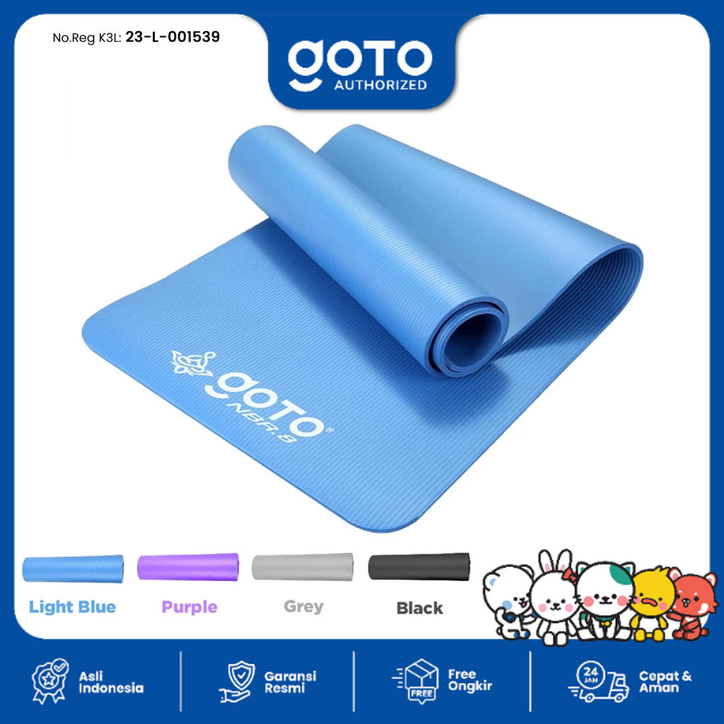 Goto NBR Yoga Mat 8mm Matras Olahraga Alas Senam Gym Tebal Anti Slip
