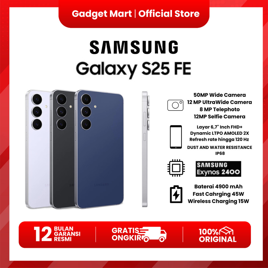 SAMSUNG R S731 GALAXY S25 FE RAM 8/256GB - GARANSI RESMI