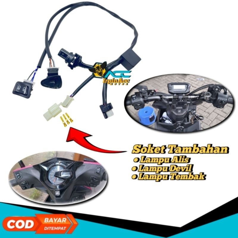 Saklar on off Beat Led Beat Deluxe Beat Street Saklar 3 titik PNP Beat Led Beat Deluxe Beat Street N