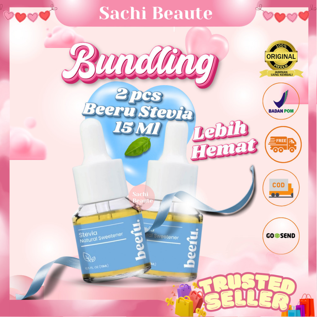 Beeru Stevia Natural Sweetener - Bundling 2 pcs Beeru Stevia 15ml