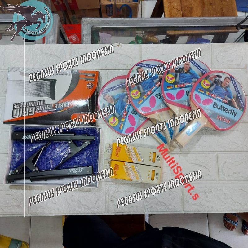 BET TENIS MEJA SET NET DAN BOLA