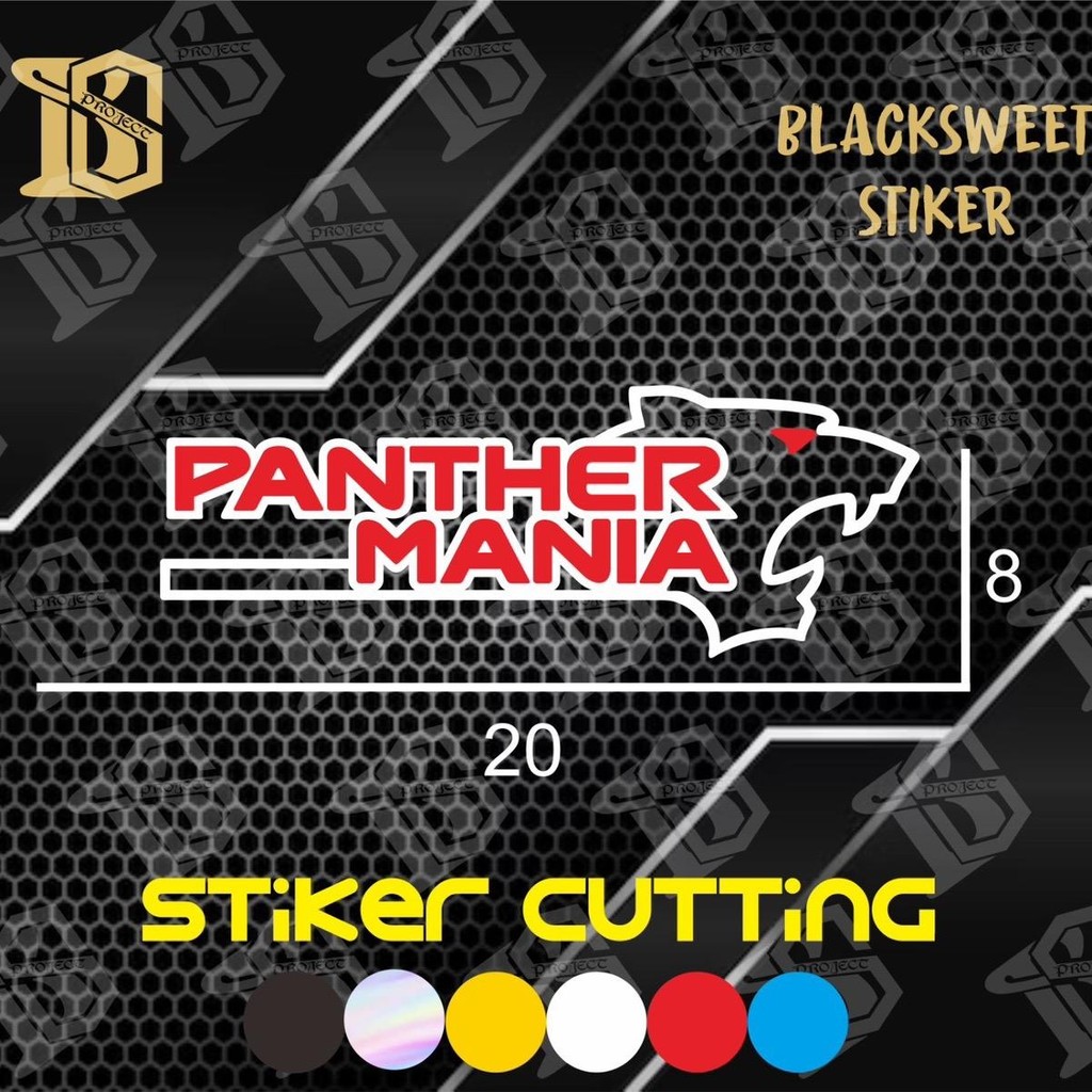 Stiker cutting panther mania | stiker cutting mobil panther | stiker kaca