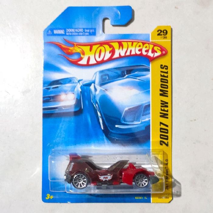 Hotwheels Hot Wheels Jet Threat 4.0 Merah 2007 New Models velg 10SP base besi