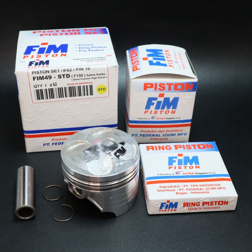 PISTON KIT atau SEHER KIT FIM49 SATRIA FU Diameter 62,00 - 64,00mm/OS STD - 200 PIN 16 FIM