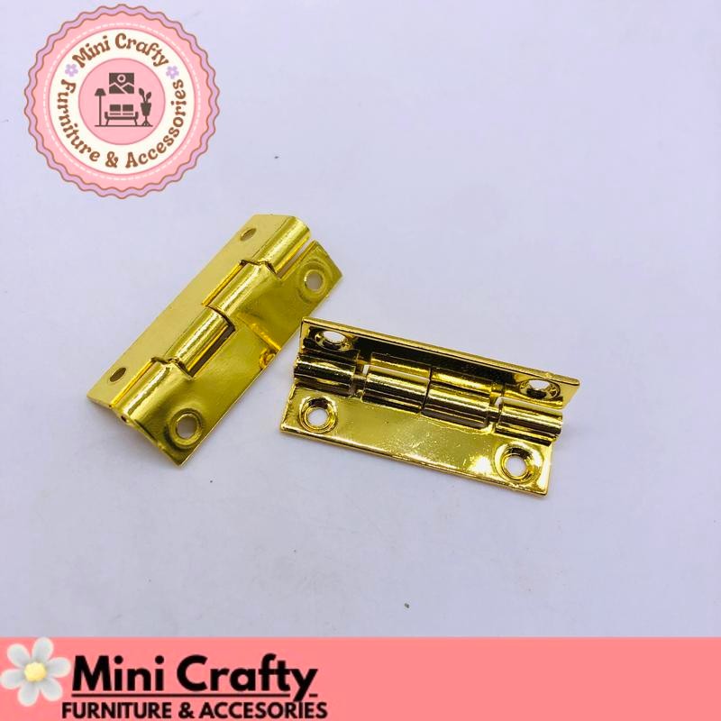 Engsel mini 90 derajat 10x35 mm Engsel Kotak Box Brass tebal kuningan - Mini Crafty