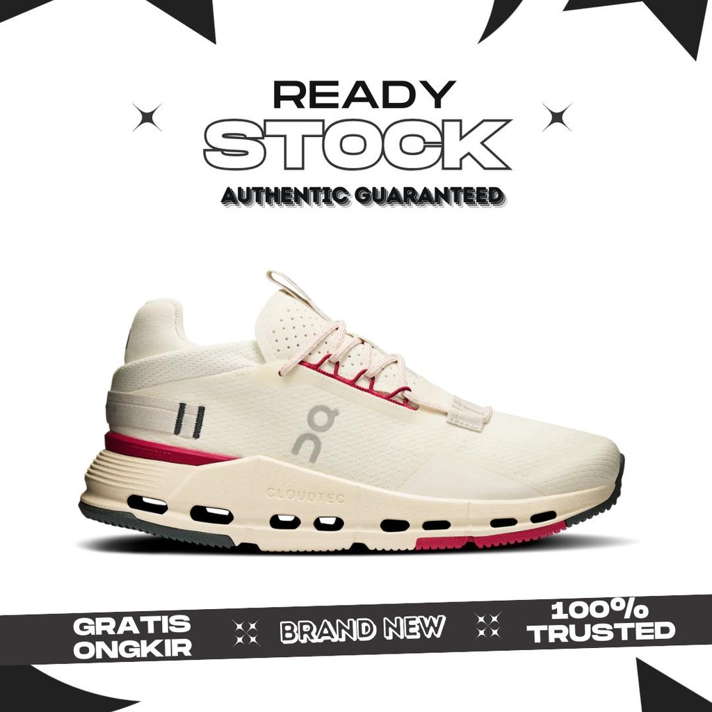 ON Cloudnova 2 Ivory Grenadine