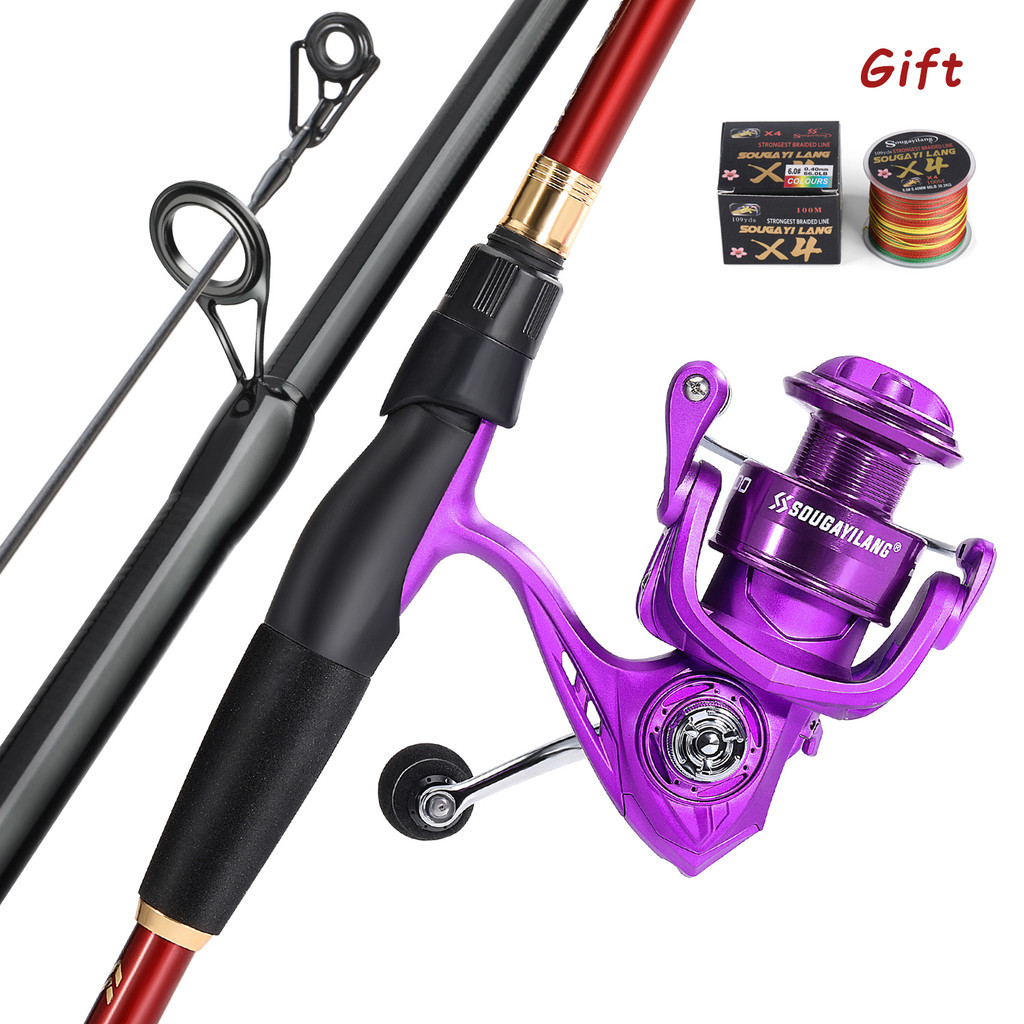 Fishing Set with Carbon Fiber Rod 5.2:1Powerful Fishing Reel and One Fishing Line as a Gift Professi