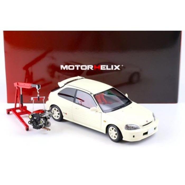 1/18 MOTORHELIX HONDA CIVIC EK9 TYPE-R WHITE diecast