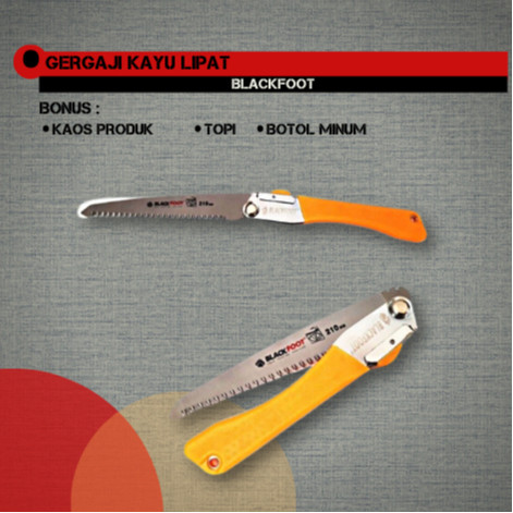 Gergaji Kayu Lipat Multifungsi Blackfoot Original Folding Saw Gergaji Kayu Serbaguna Gergaji Tanaman
