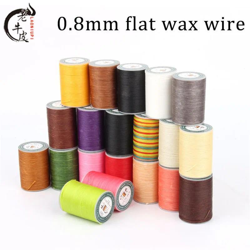 DIY hand sewn leather goods wax thread 0.8mm hand sewn flat wax thread leather foreskin leather hand