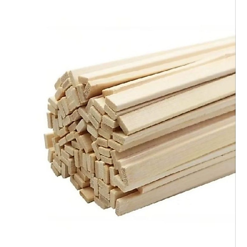 Stik/list kayu 1x0.5 cm (10×5 mm) lis kayu jati belanda/ lis kayu kecil