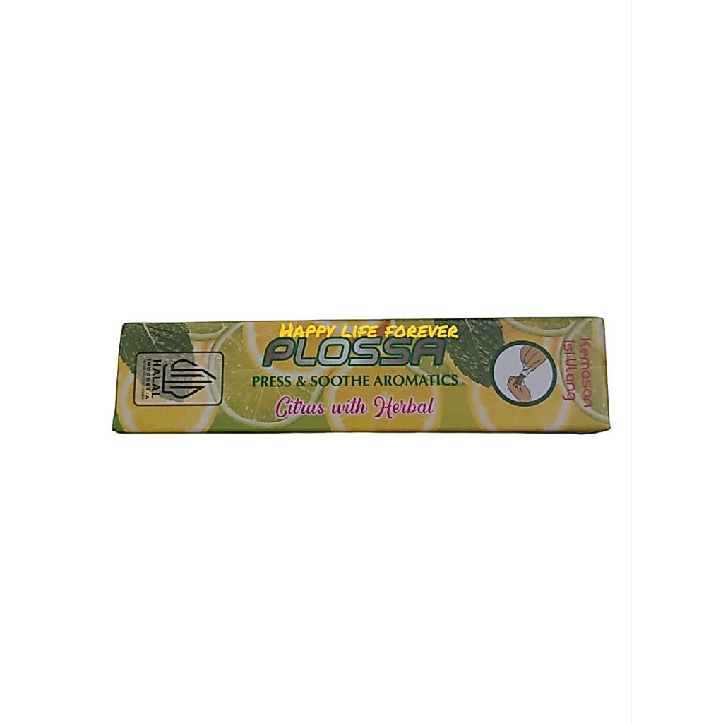 plossa press & soothe aromatics - citrus with herbal - kemasan isi ulang