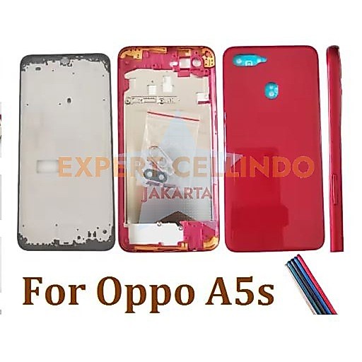 Cassing Hp Oppo A5S Tulang Tengah Bezel Bazel Middle Frame Tutup Mesin plus Backdoor
