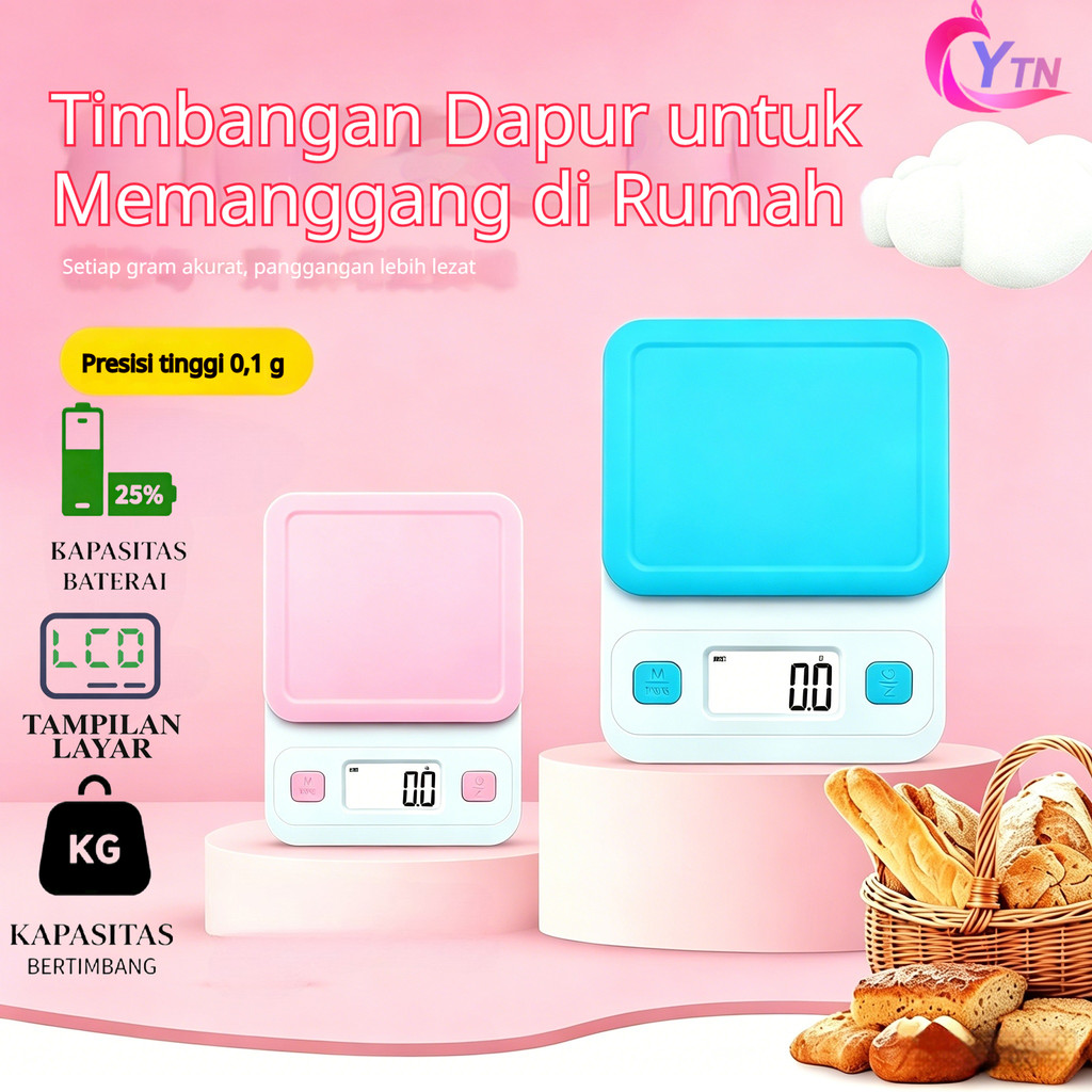 Timbangan Dapur Digital 0.1g Multifungsi Timbangan Kue Kopi Makanan Fungsi Tara PCS