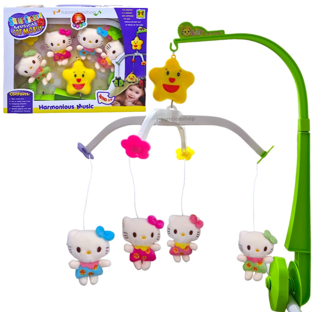 GANTUNGAN BOX BAYI HELLO KITTY MAINAN BAYI Mainan Gantungan Box Ranjang Bayi KITTY Gantungan Tempat 