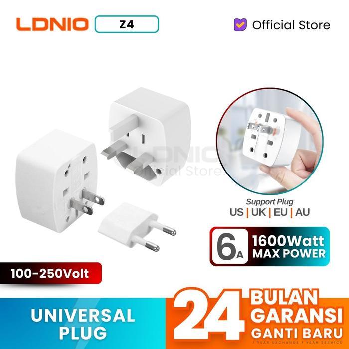 Universal PLUG Travel Power Socket Adapter 6A ORIGINAL LDNIO - LDNIO Z4