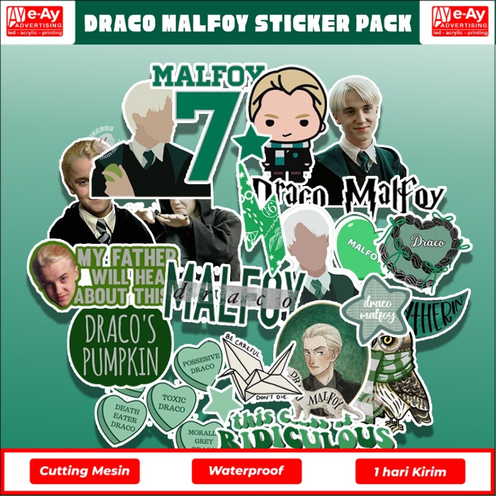23PCS Draco Malfoy Sticker Pack A6 | stiker draco malfoy aesthetic - eayadvertising