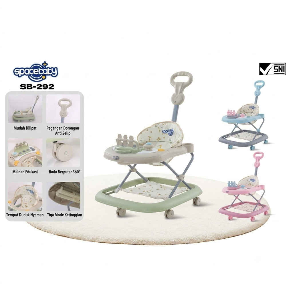SpaceBaby Baby Walker SB-292 / Baby Walker Kereta Dorong Bayi