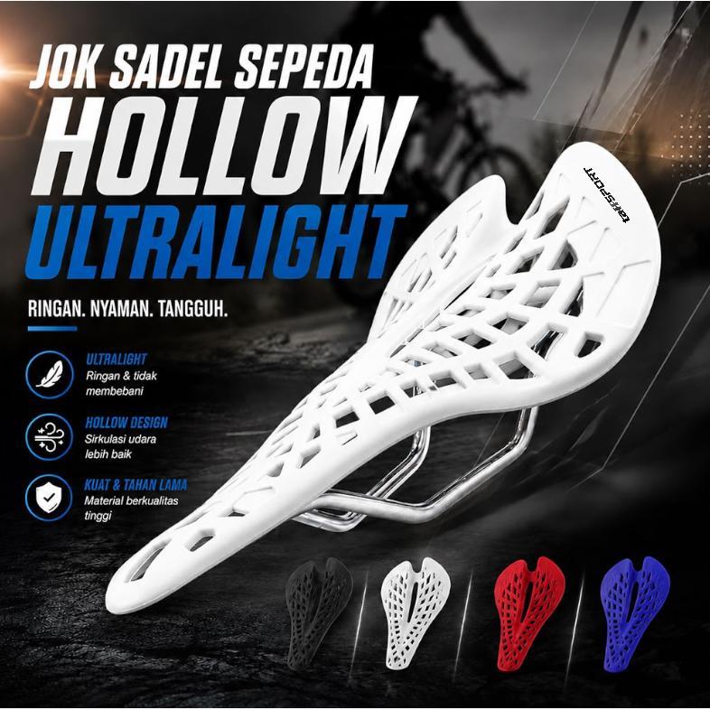 COD Sadel Jok Sepeda Model Berlubang Aerodinamis Ergonomis Hollow Breathable Bahan Plastik PVC Tebal