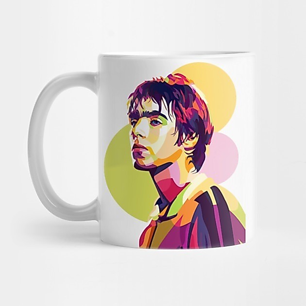 Liam Gallagher Young Pop Art - Liam Gallagher OASIS Tea Mug