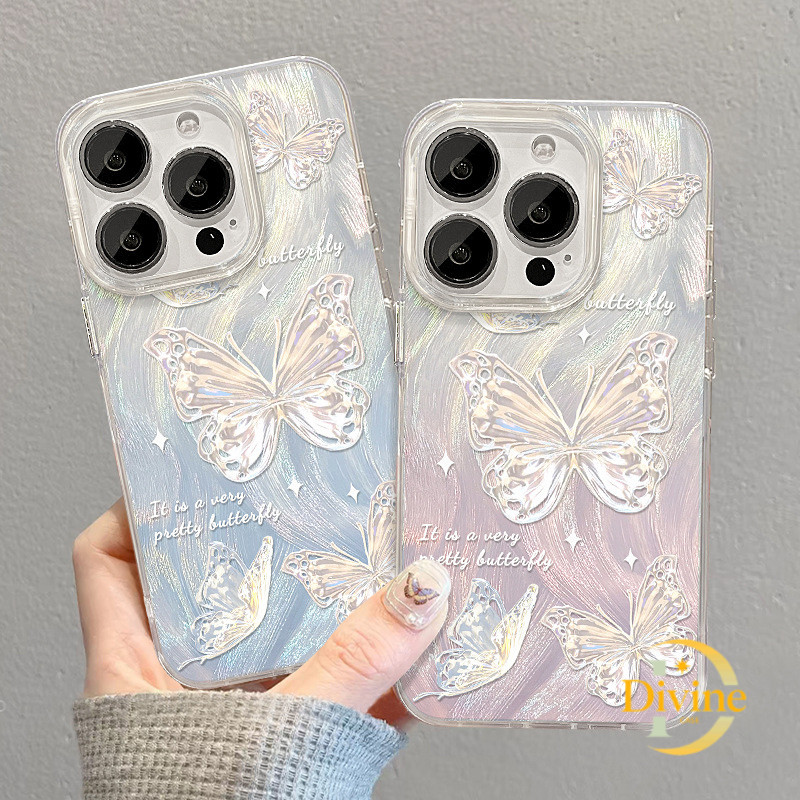 Suitable for iPhone 13 11 Super Fairy Phone Case Gradient Butterfly Camlet Phone Case-DE