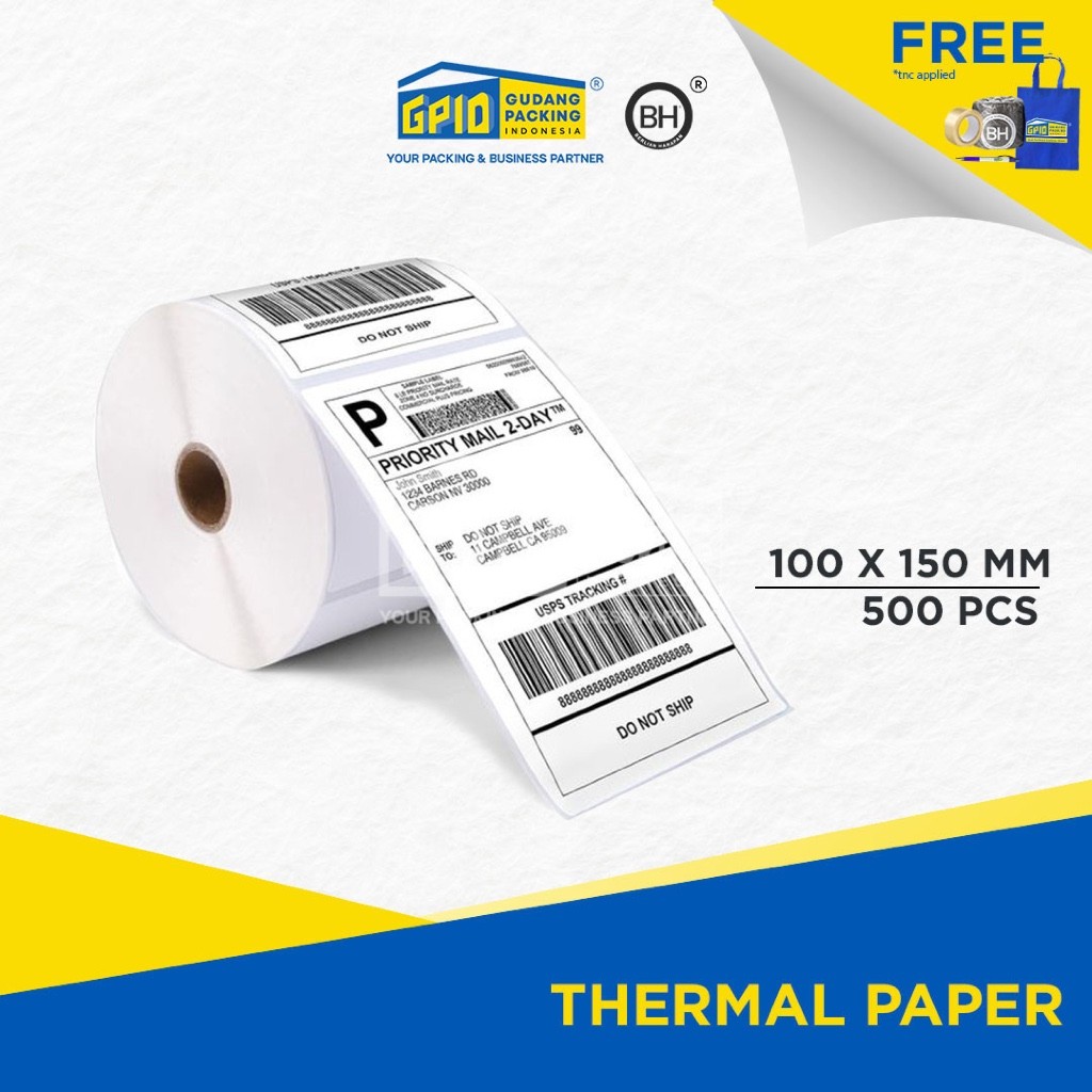 

Thermal Paper Sticker Roll / Kertas Label Thermal