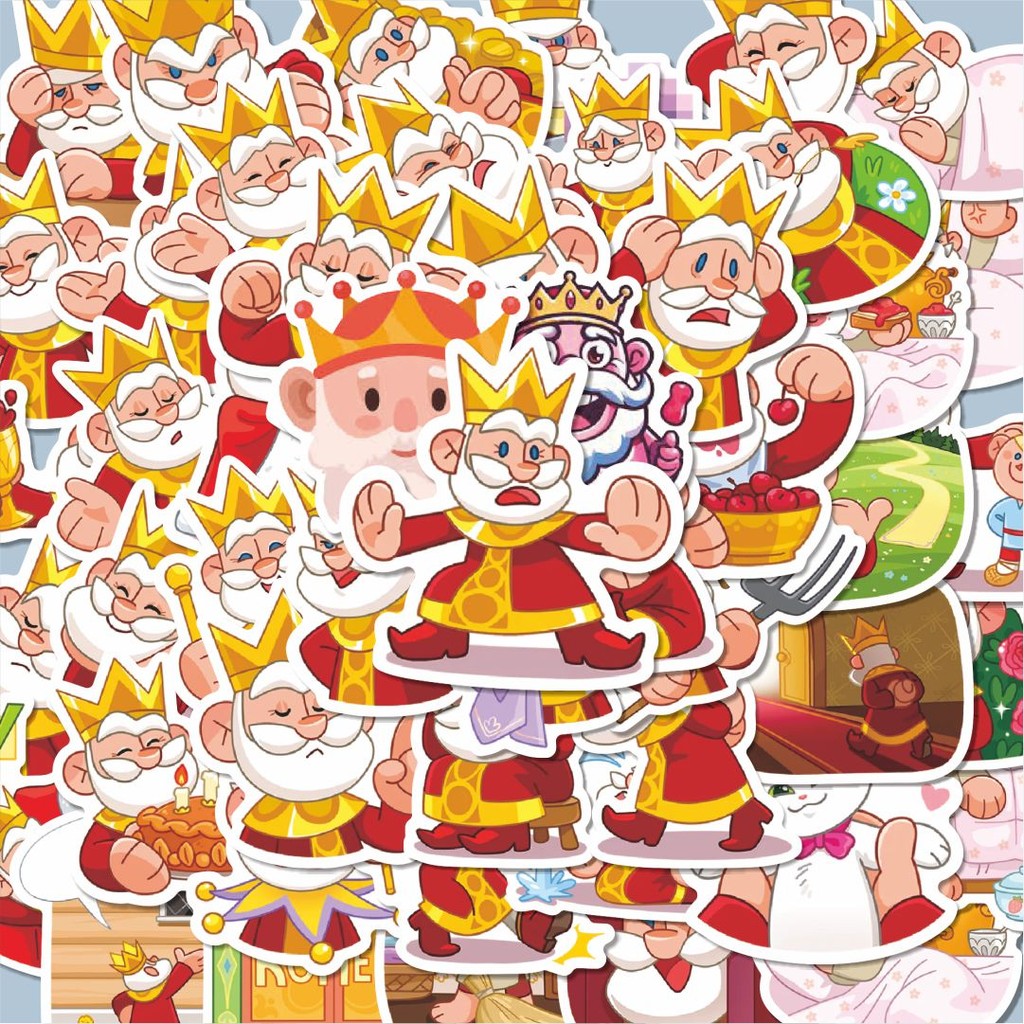 

100PCS Lucu Stiker Kartun Funny Kings Stiker Aesthetic Stiker Anti Air Stikers Berperekat Waterproof sticker decal buat Motor Helm Buku Journal Koper Casing HP Laptop Botol Minum Hadiah anak