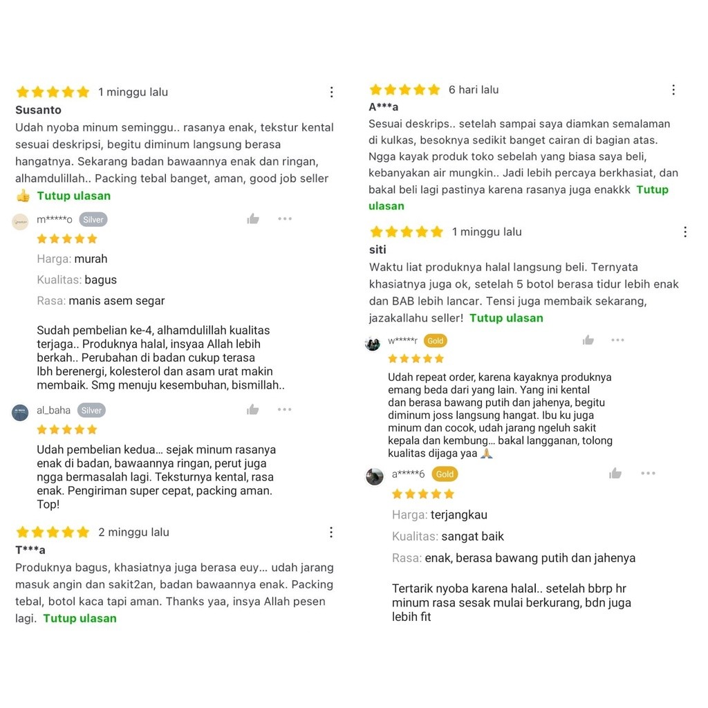 

JAMIN MURAH !!!PureNature Garlic Juice | Jus Bawang Putih Tunggal, Jahe Merah, Lemon, Cuka Apel dan Madu(BISA LANGSUNG ORDER)