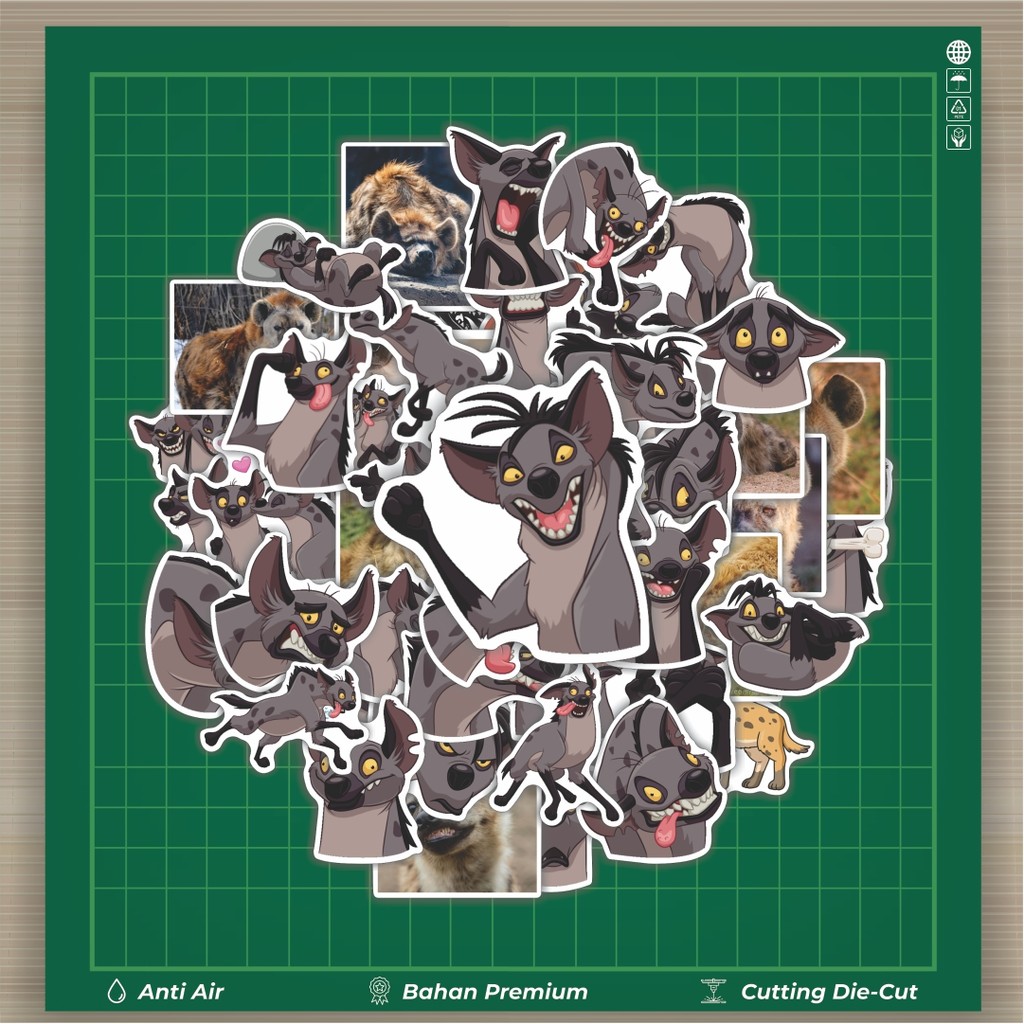 

Stiker Cutting Pack Stiker Cute Animal Hyena Isi 100Pcs Series Aesthetic Lucu Keren Untuk Koper Bahan Vynil