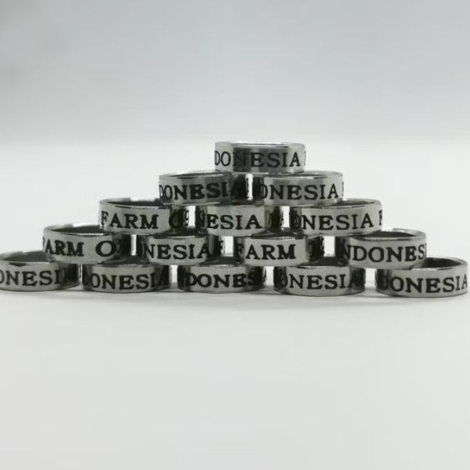 15 BIJI RING BURUNG | BAJA LASER SLIM | CUSTOM CETAK NAMA | MERPATI | PERKUTUT | MURAI | KENARI | LO