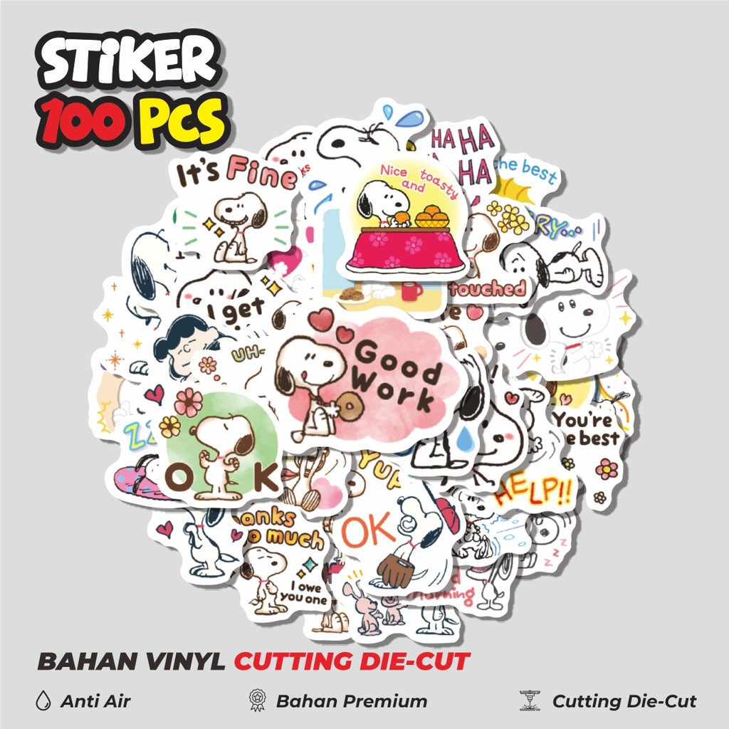 

Terbaru! 50 pcs Stiker Kartun Snoopy V42 Dekorasi Lucu Kreatif untuk Notebook, Skateboard, HP