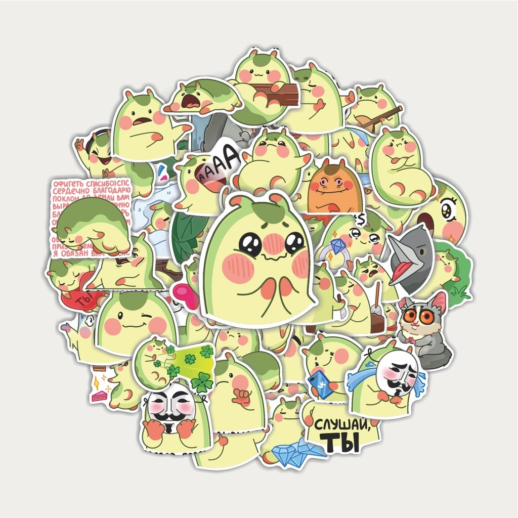 

Sticker Pack Stiker Animal Cute Green Frog | Sticker TUMBLR | Stiker LAPTOP KOPER HELMP