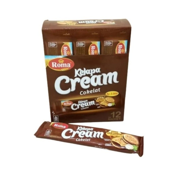 roma kelapa cream cokelat isi 12 - roma kelapa cream cokelat